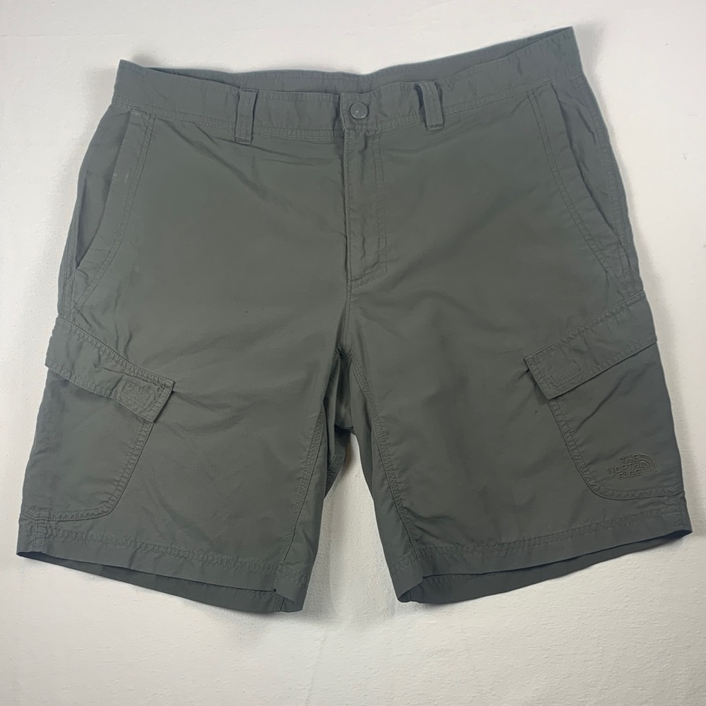 The North Face Men's Cargo‎ Shorts GUC Some Flaws 36" 9.5" Inseam Dark Green